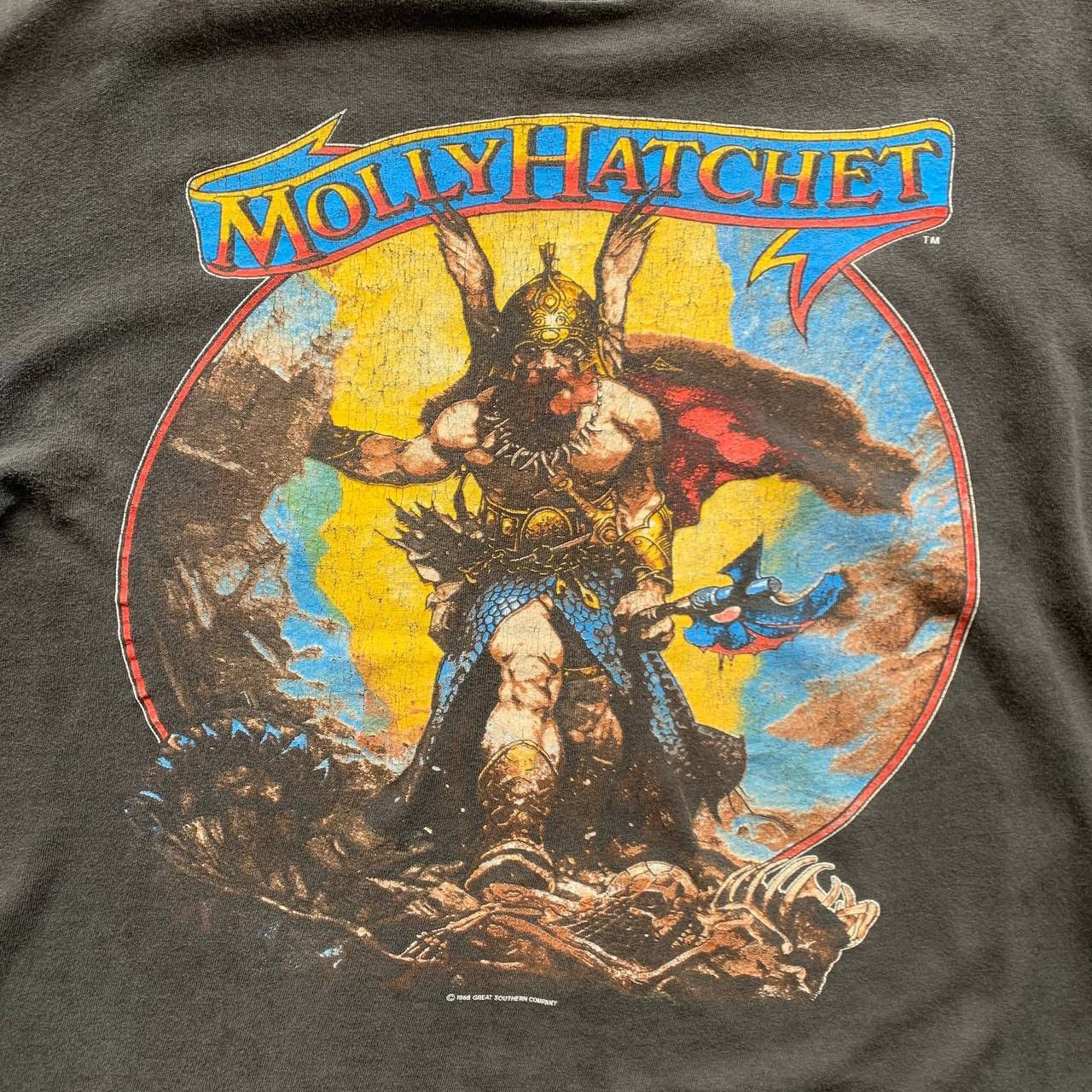 Band Tees Vintage Molly Hatchet 1988 “ Hell Yeah” Grunge Band Tee Size US XL / EU 56 / 4 - 2 Thumbnail