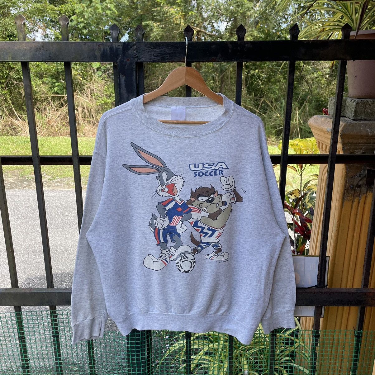 Vintage × Warner Bros 🔥Vintage 1993 Bugs Bunny And Tazmania Big Image Sweatshirts Size US L / EU 52-54 / 3 - 1 Thumbnail