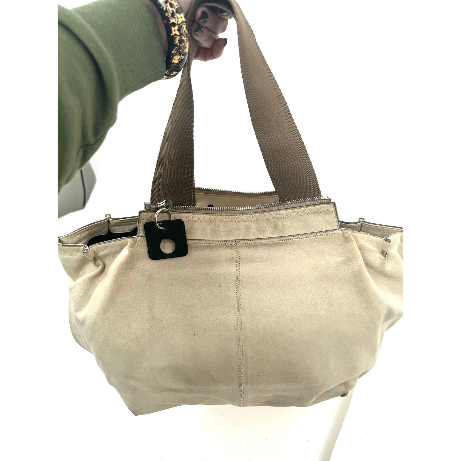 Chloe Chloe Cream Suede Leather Hobo Bag Size ONE SIZE - 13 Thumbnail