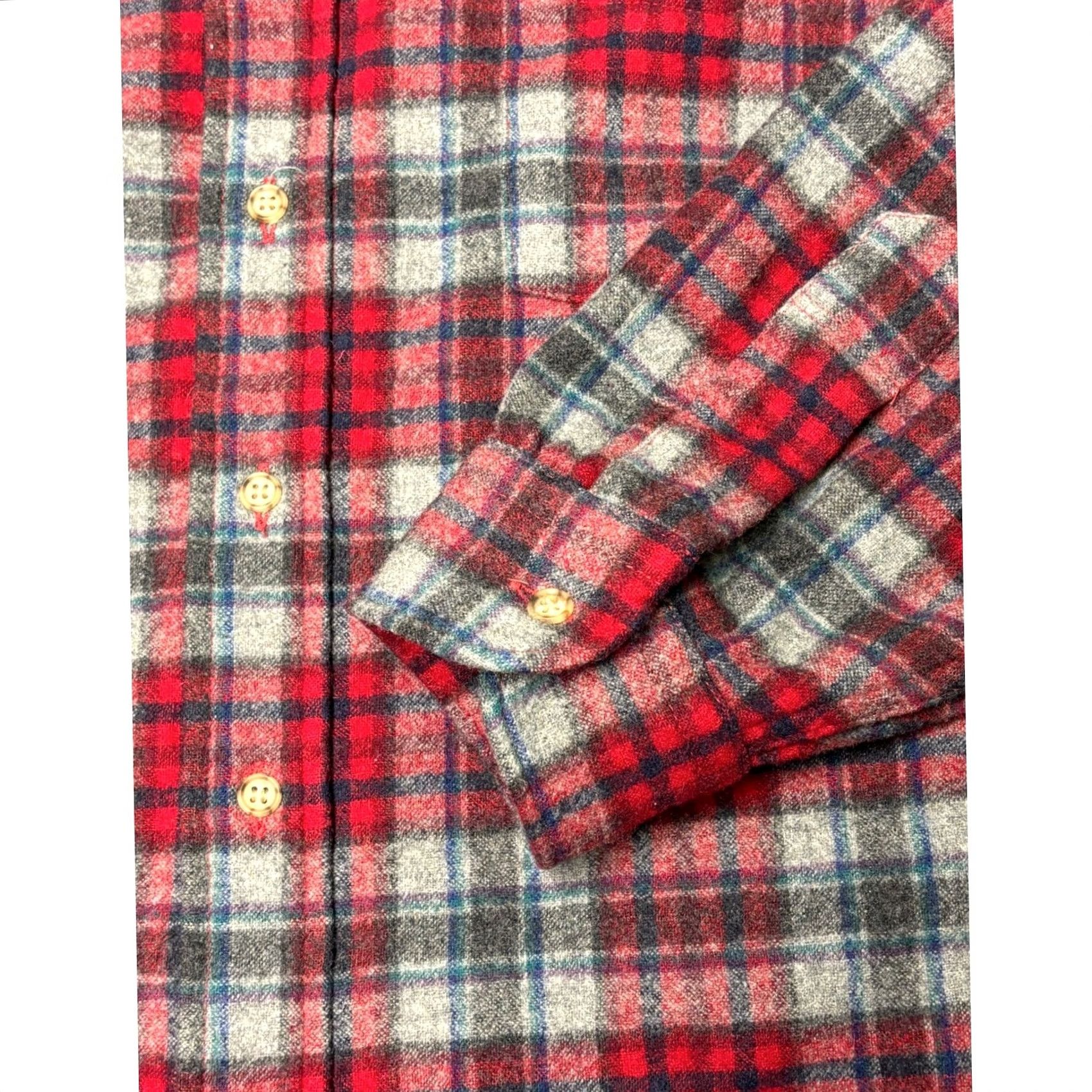 Pendleton VINTAGE Pendleton Wool Shirt Mens XL Red Plaid Button-Up Long Sleeve Size US XL / EU 56 / 4 - 3 Thumbnail