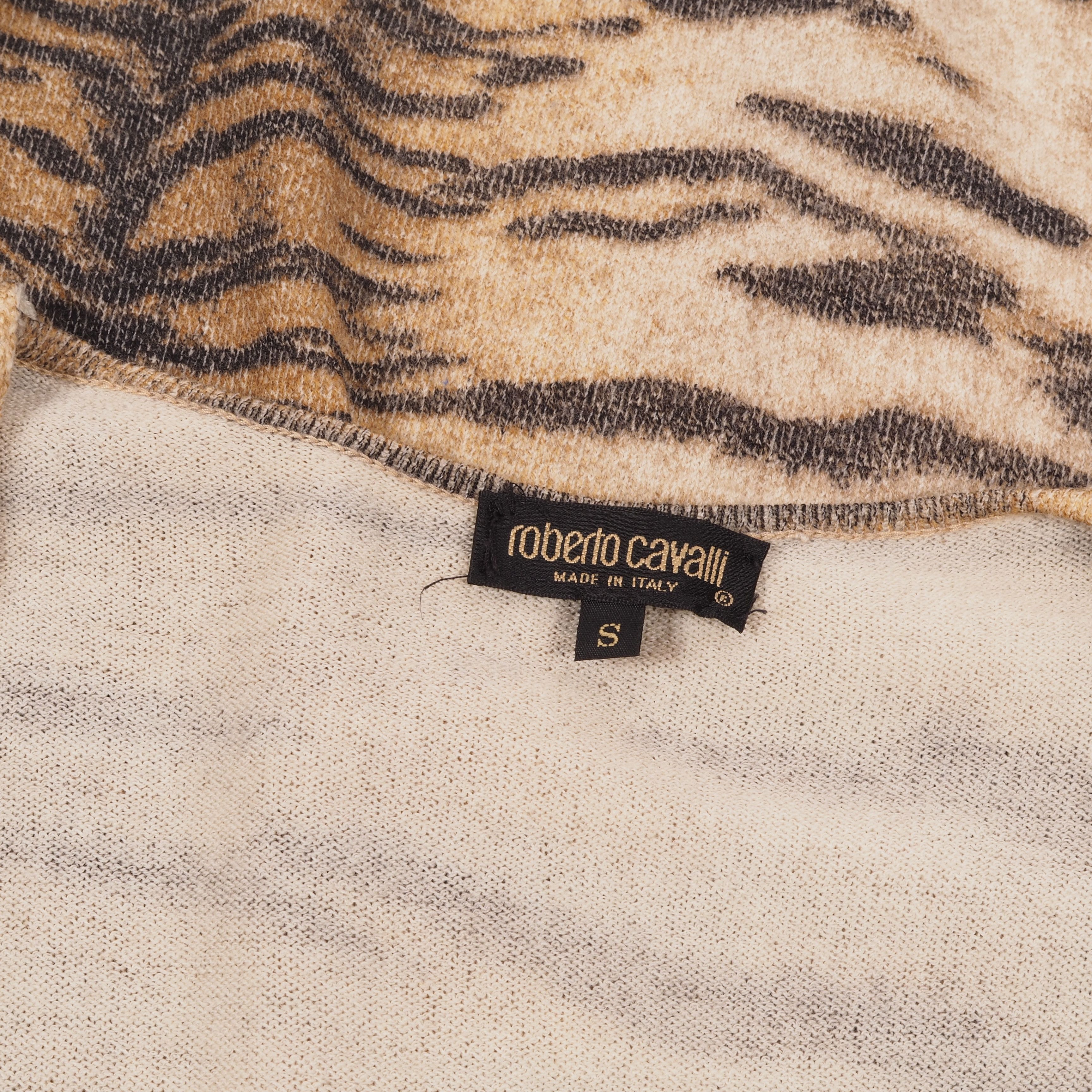 Roberto Cavalli Roberto Cavalli Vintage Wool Animal Print Long Cardigan Size S / US 4 / IT 40 - 4 Thumbnail