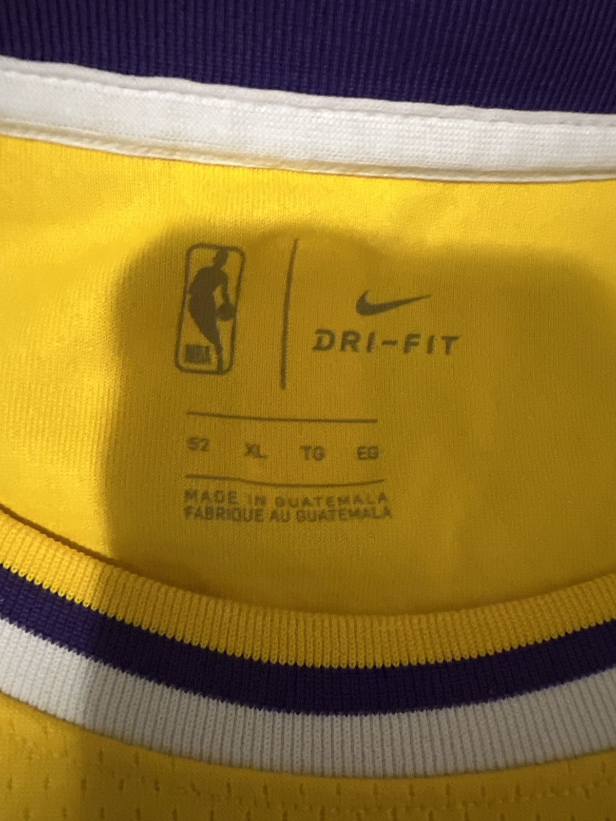 NBA × Nike Lakers Russel Westbrook yellow jersey Size US XL / EU 56 / 4 - 3 Thumbnail