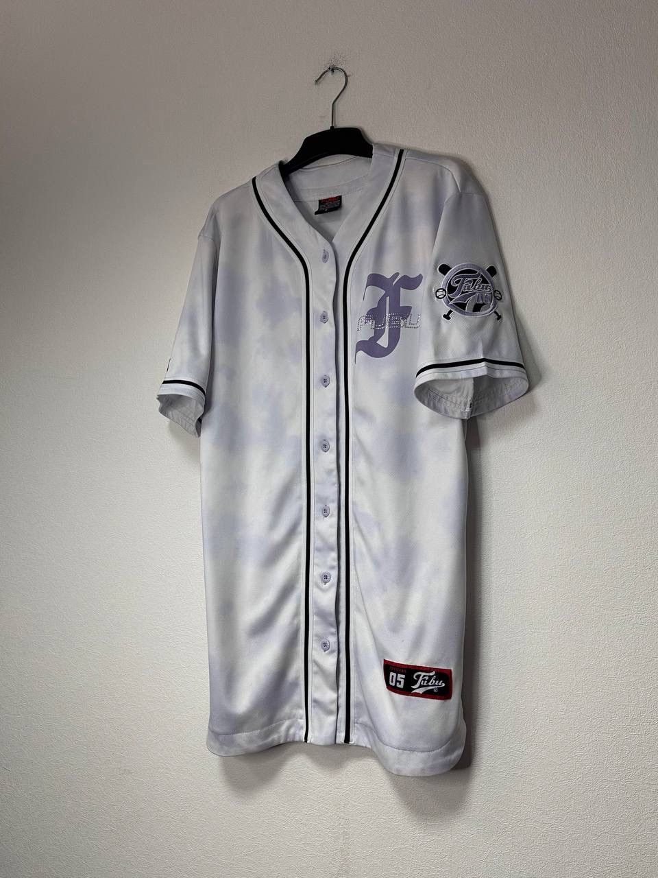 Fubu FUBU Baseball Jersey White Purple 05 Logo Button Up Y2K S Size US S / EU 44-46 / 1 - 1 Thumbnail