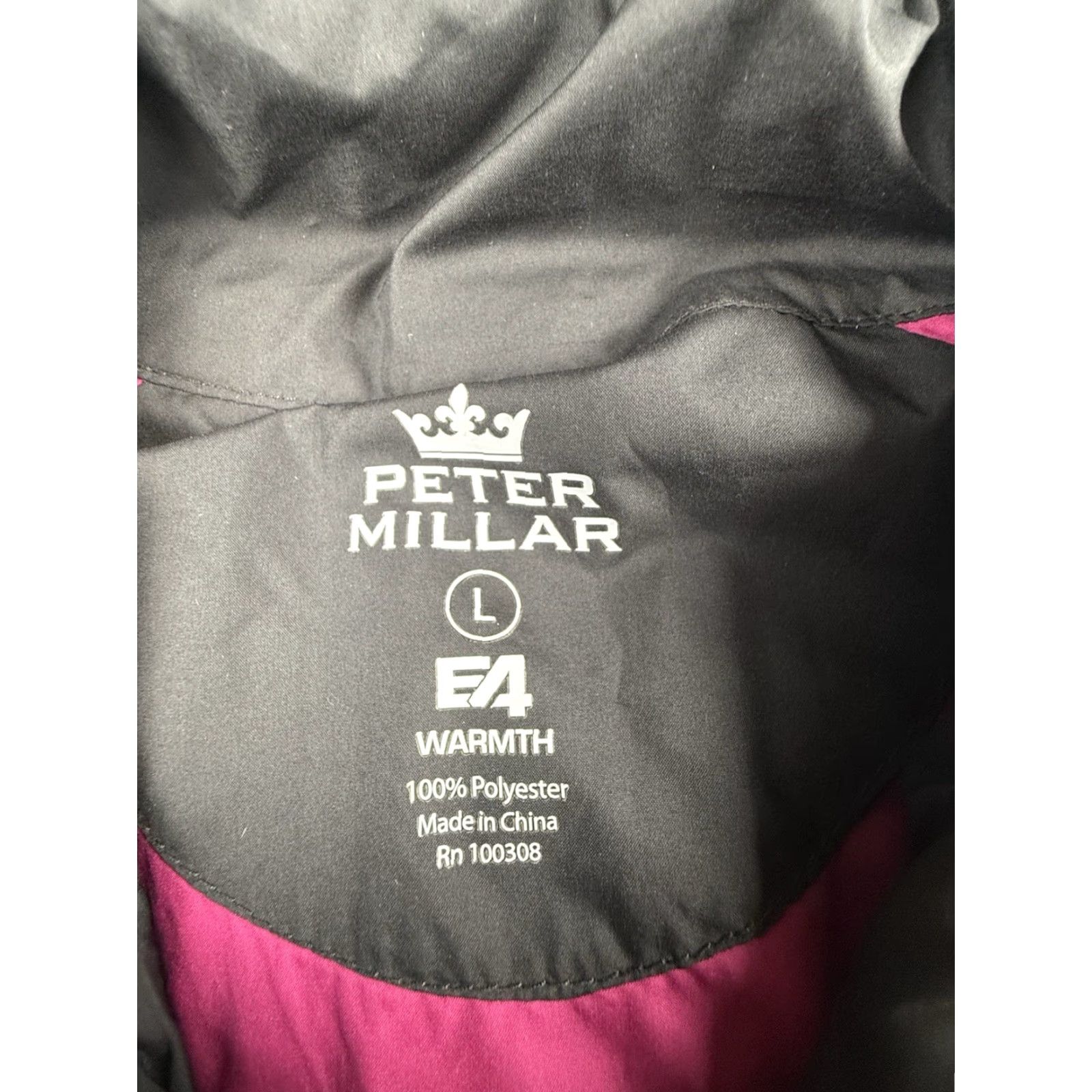 Peter Millar Peter Millar Jacket Womens L Black Full Zip Golf Quilted Softshell Size L / US 10 / IT 46 - 2 Thumbnail