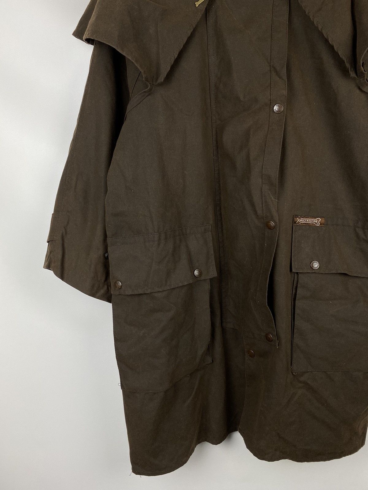 Barbour Driza-Bone vintage wax waxed cotton short weatherall jacket Size US S / EU 44-46 / 1 - 5 Thumbnail