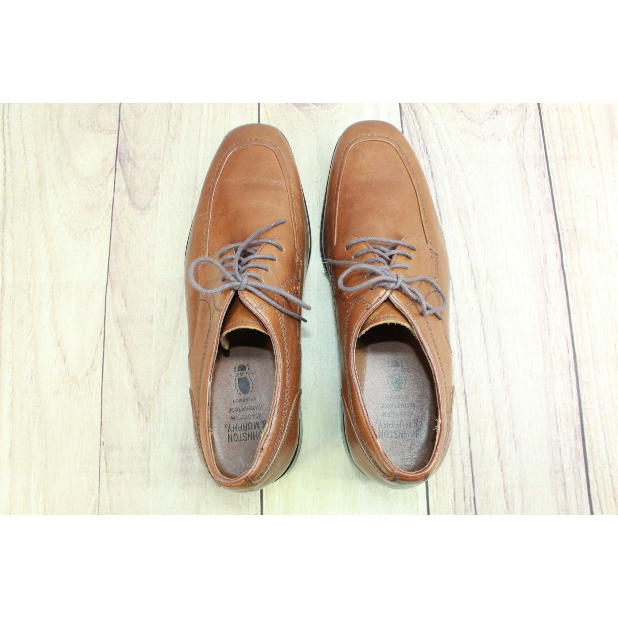 Johnston & Murphy Johnston and Murphy Men's Brown Leather Casual Dress Shoes Size US 8.5 / EU 41-42 - 7 Thumbnail