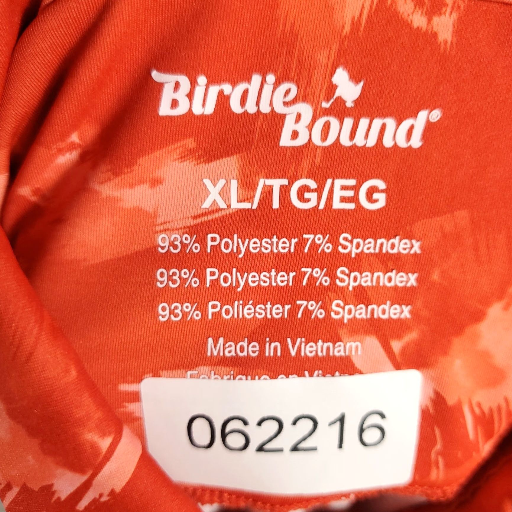 Vintage Birdie Bound Polo Shirt Mens Size XL Orange Camouflage Golf Casual Short Sleeve Size US XL / EU 56 / 4 - 7 Thumbnail