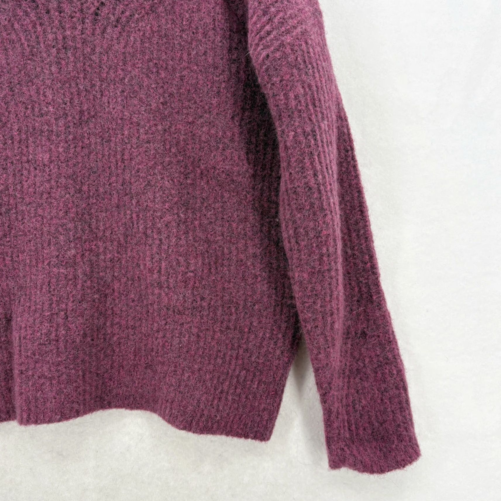 Madewell Madewell Sweater Womens XS Purple Wool Camel Hair Crew Neck Chunky Knit NWT Size XS / US 0-2 / IT 36-38 - 3 Thumbnail