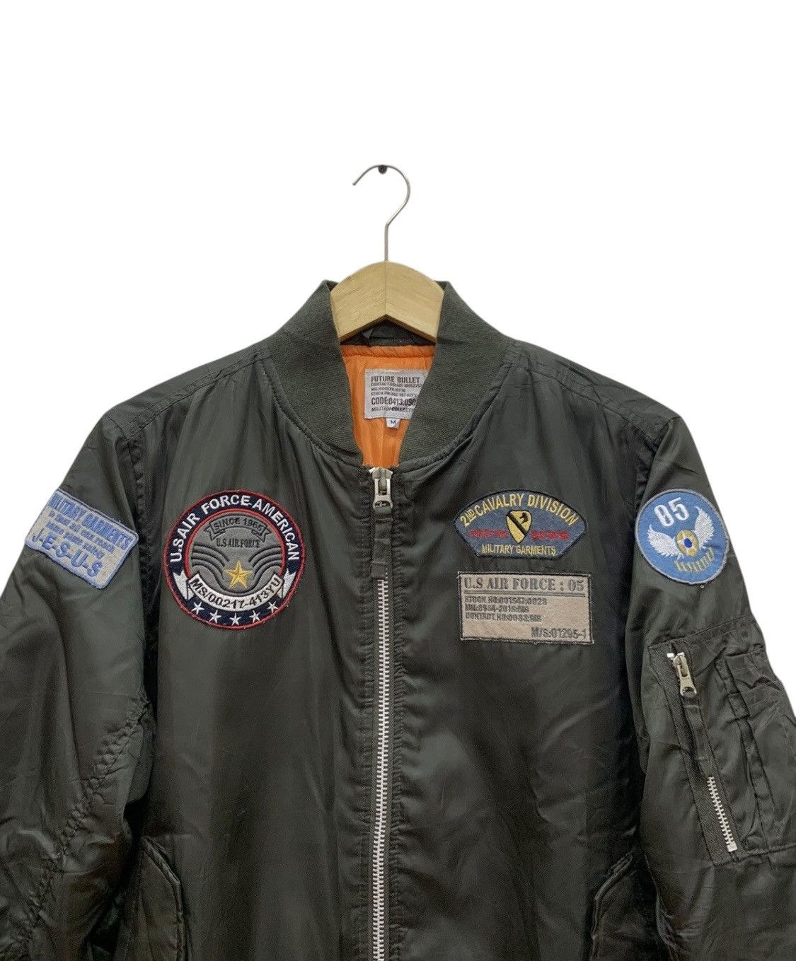 Beauty Beast × Le Grande Bleu (L.G.B.) 🔥Vintage Future Bullet JESUS US AIR FORCE bombers jacket Size US M / EU 48-50 / 2 - 2 Thumbnail