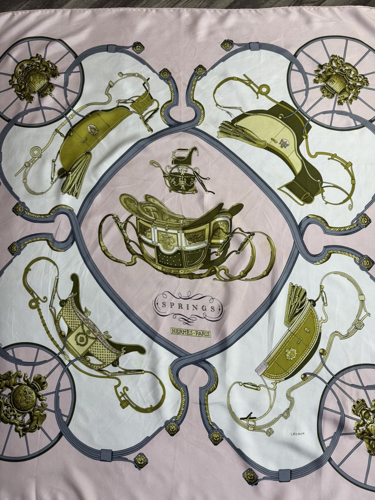 Hermes vintage Hermès Springs scarf designed by Philippe Ledoux Size ONE SIZE - 10 Thumbnail