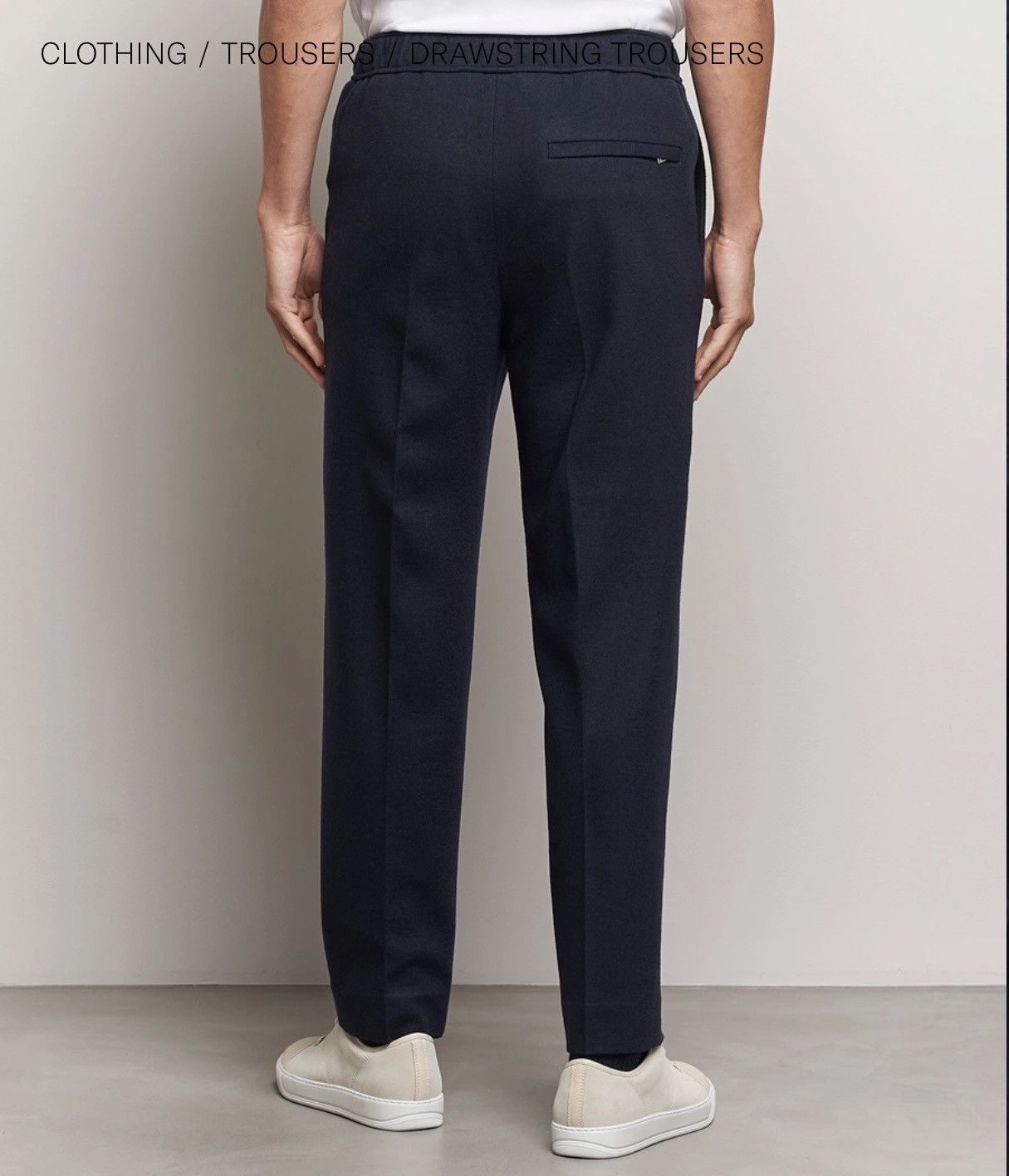 Lanvin LANVIN Wool Drawstring Trousers Navy Size US 41 - 3 Thumbnail