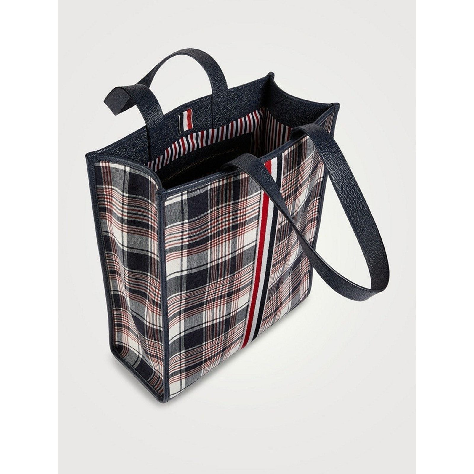 Thom Browne NWT $1300 Thom Browne Large Wool & Leather Shopper Tote Bag. Size ONE SIZE - 3 Thumbnail