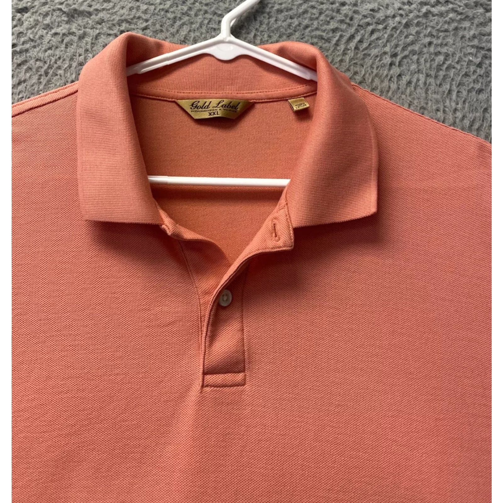 Vintage GOLD LABEL Polo Shirt Casual Men 2XL Short Sleeve Peach 100% Cotton Regular Collar Polo Shirt Mens Size US XXL / EU 58 / 5 - 2 Thumbnail