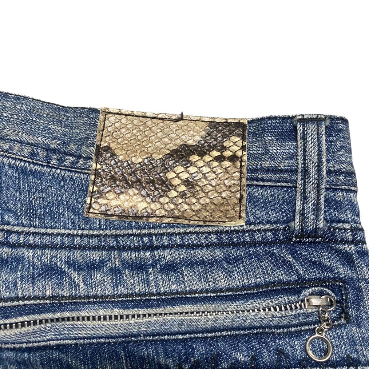If Six Was Nine RUPERT THE DIFFERENCE Denim Flare Jeans Snake Patch Size US 32 / EU 48 - 12 Thumbnail