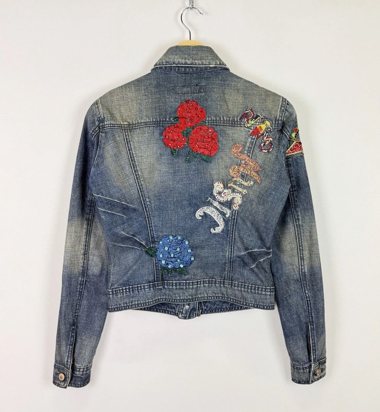 Versace Versace Jeans Couture Denim Jacket Blue Jeans Top Flowers Size S / US 4 / IT 40 - 15 Thumbnail