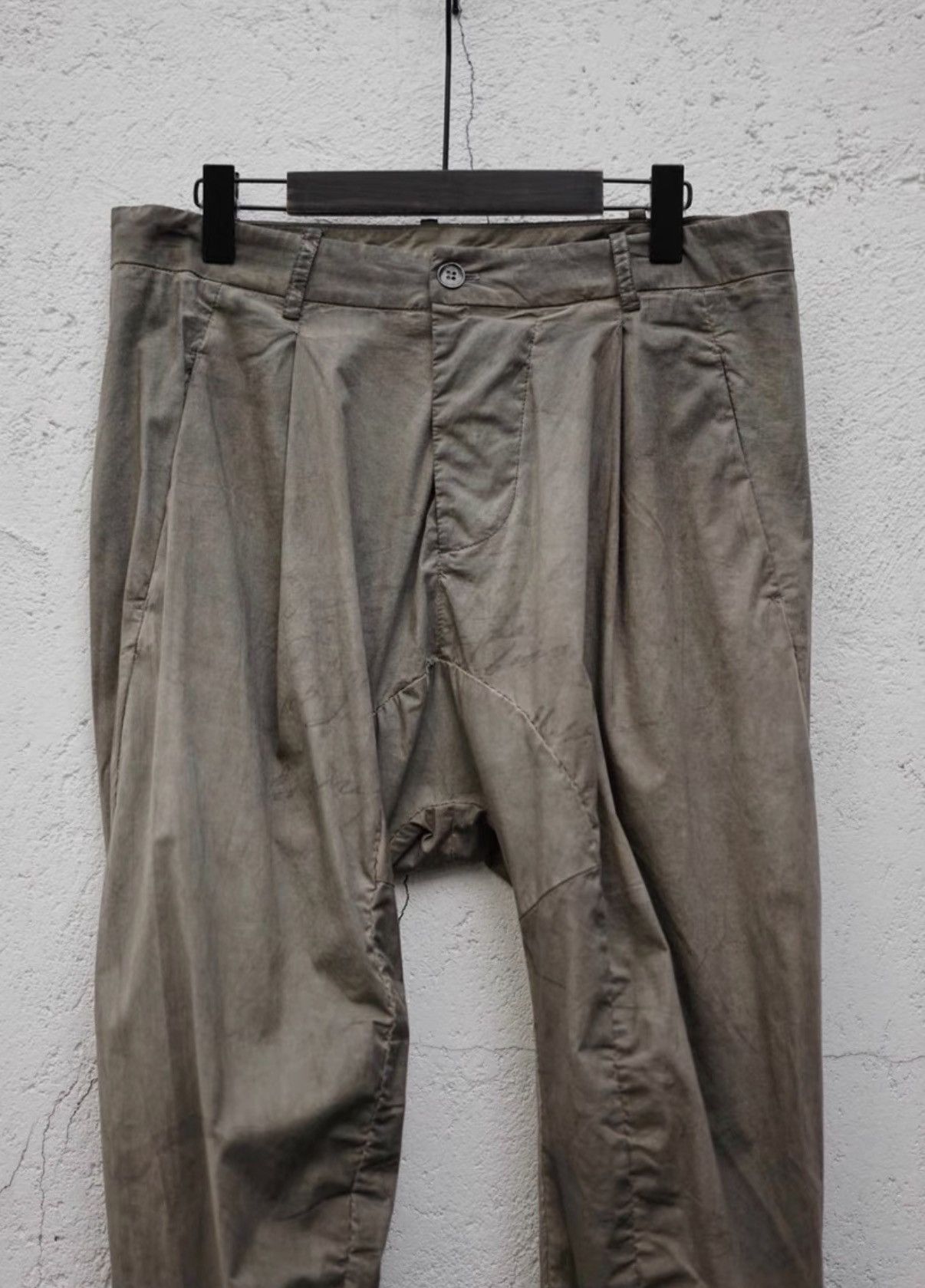 Masnada Masnada 25SS Ergonomic Tapered Cuff Pants – Grey-Green Size US 34 / EU 50 - 2 Thumbnail