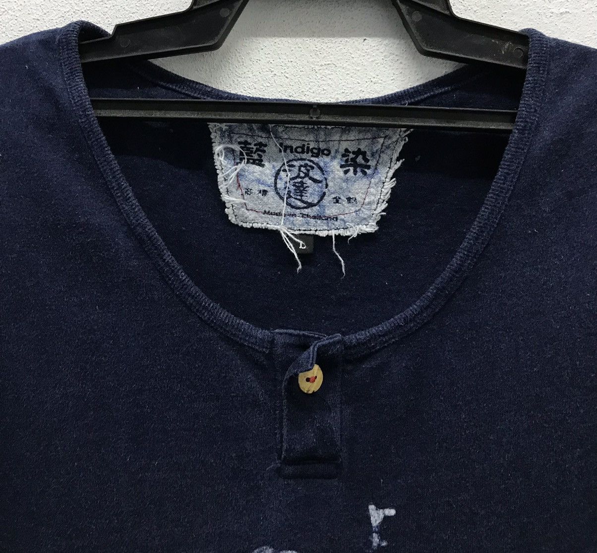 Indigo × Vintage Vintage Indigo Sleeveless Shirt Size US L / EU 52-54 / 3 - 3 Thumbnail