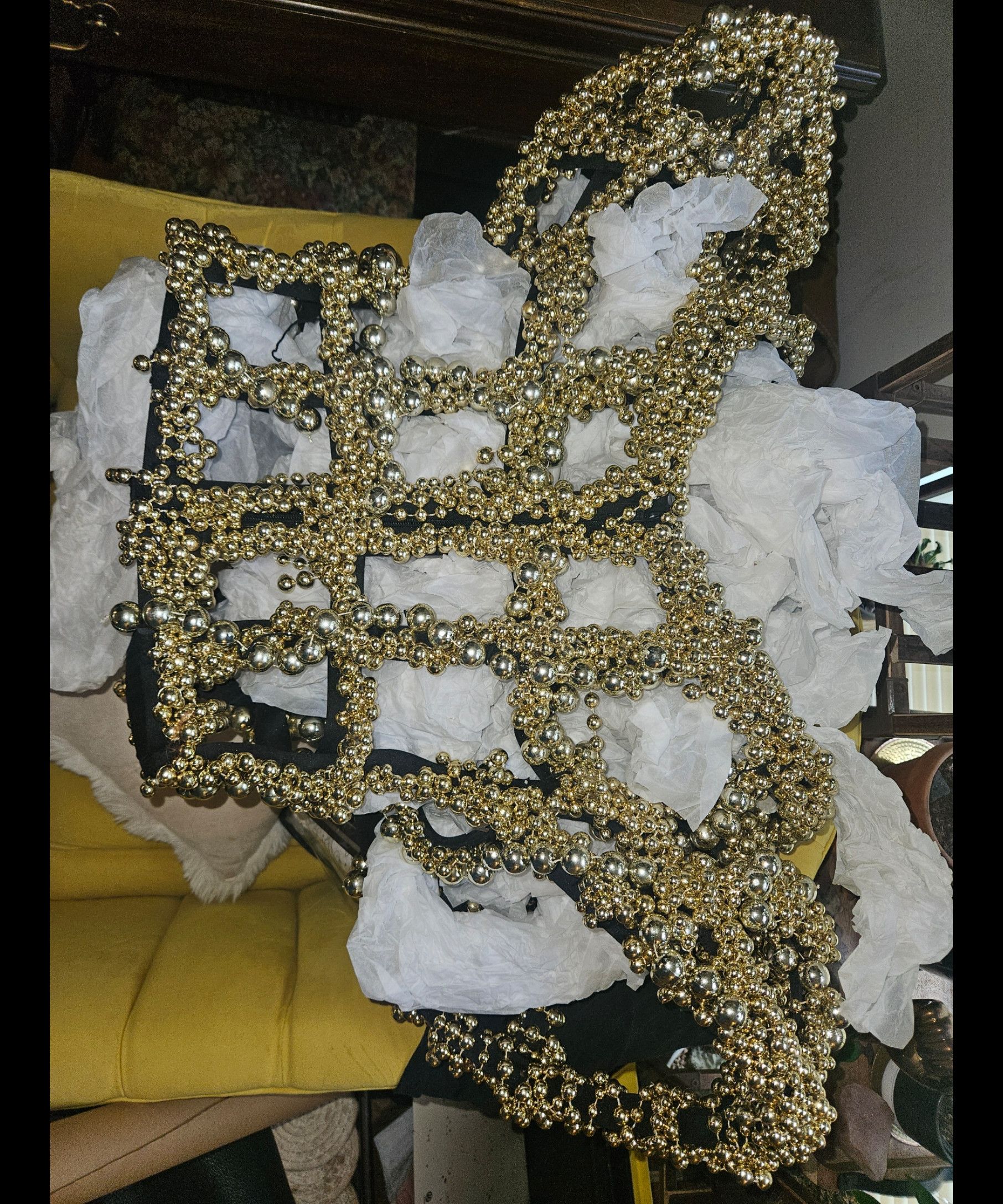 Other Lilly Singh “F Word” Editorial Gold Beaded Couture Art Piece Size ONE SIZE - 2 Thumbnail