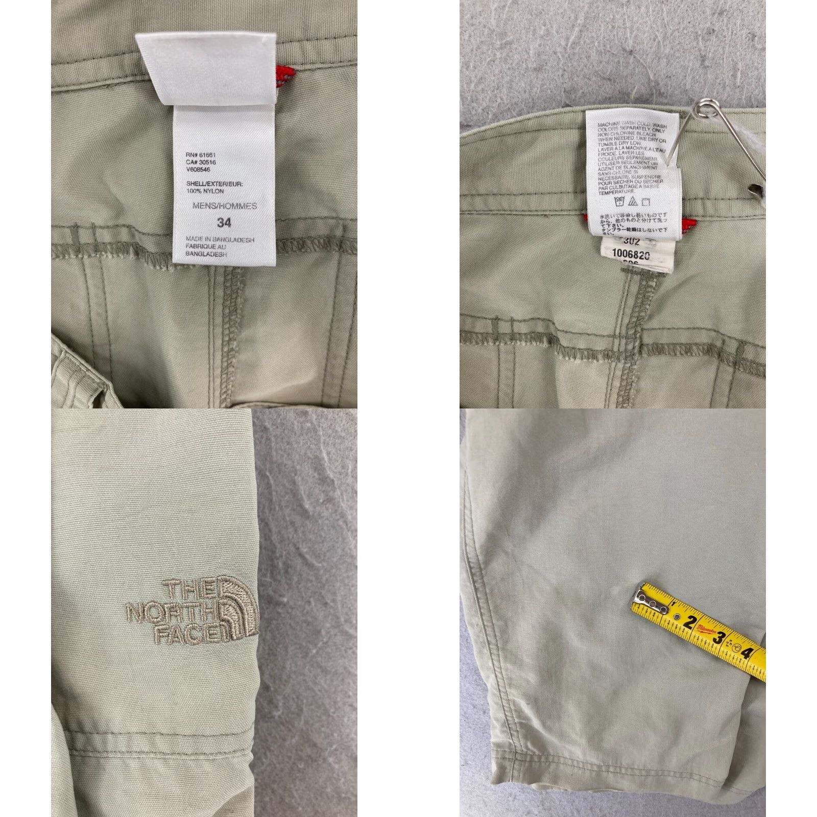 The North Face The North Face Pants Men 34 Khaki Nylon Canvas Regular Straight 30in Pockets Casual Outdoor Size US 34 / EU 50 - 8 Thumbnail