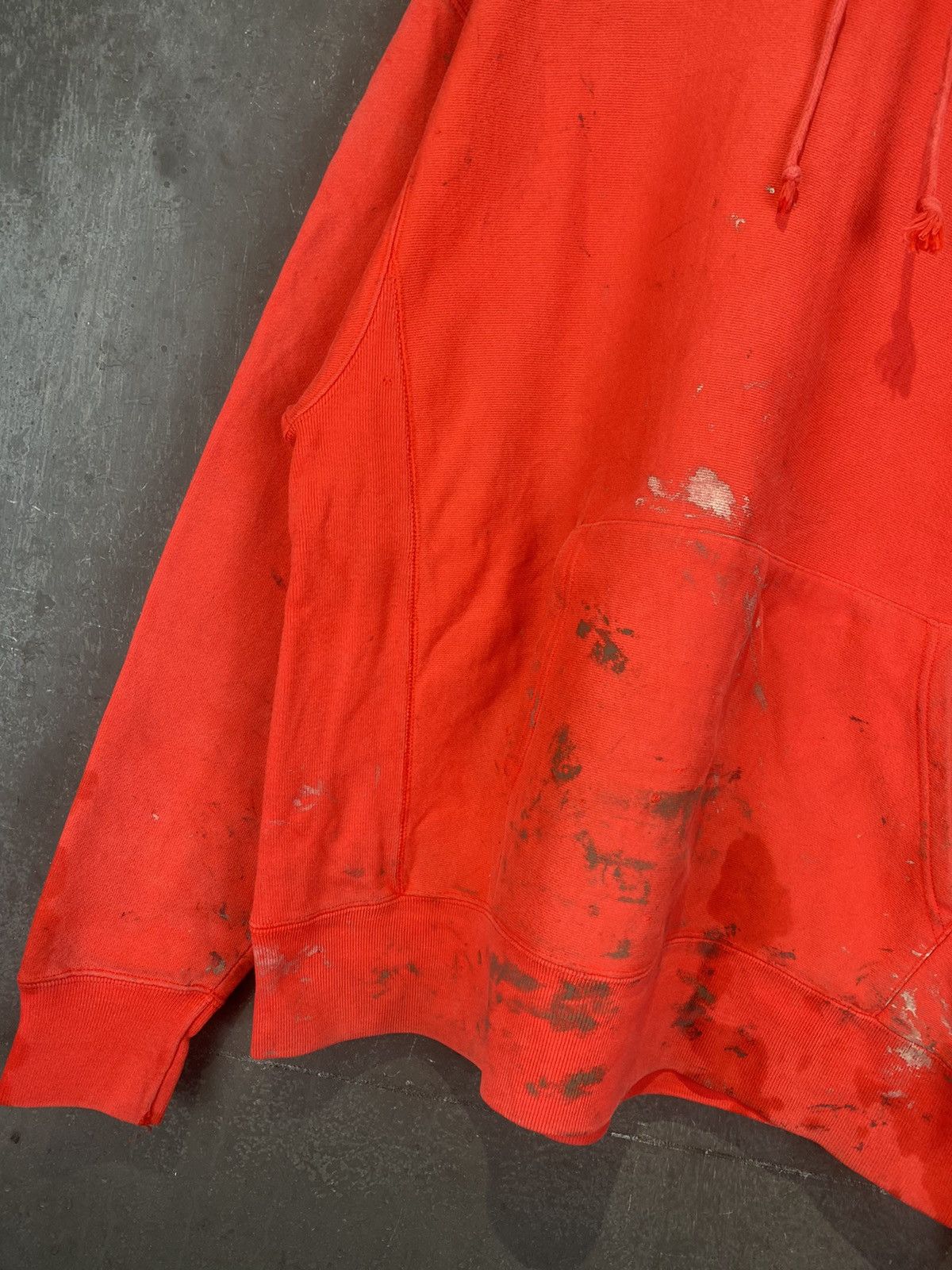 Champion × Vintage y2k Reverse Weave Distressed Painted Pullover Size US L / EU 52-54 / 3 - 5 Thumbnail