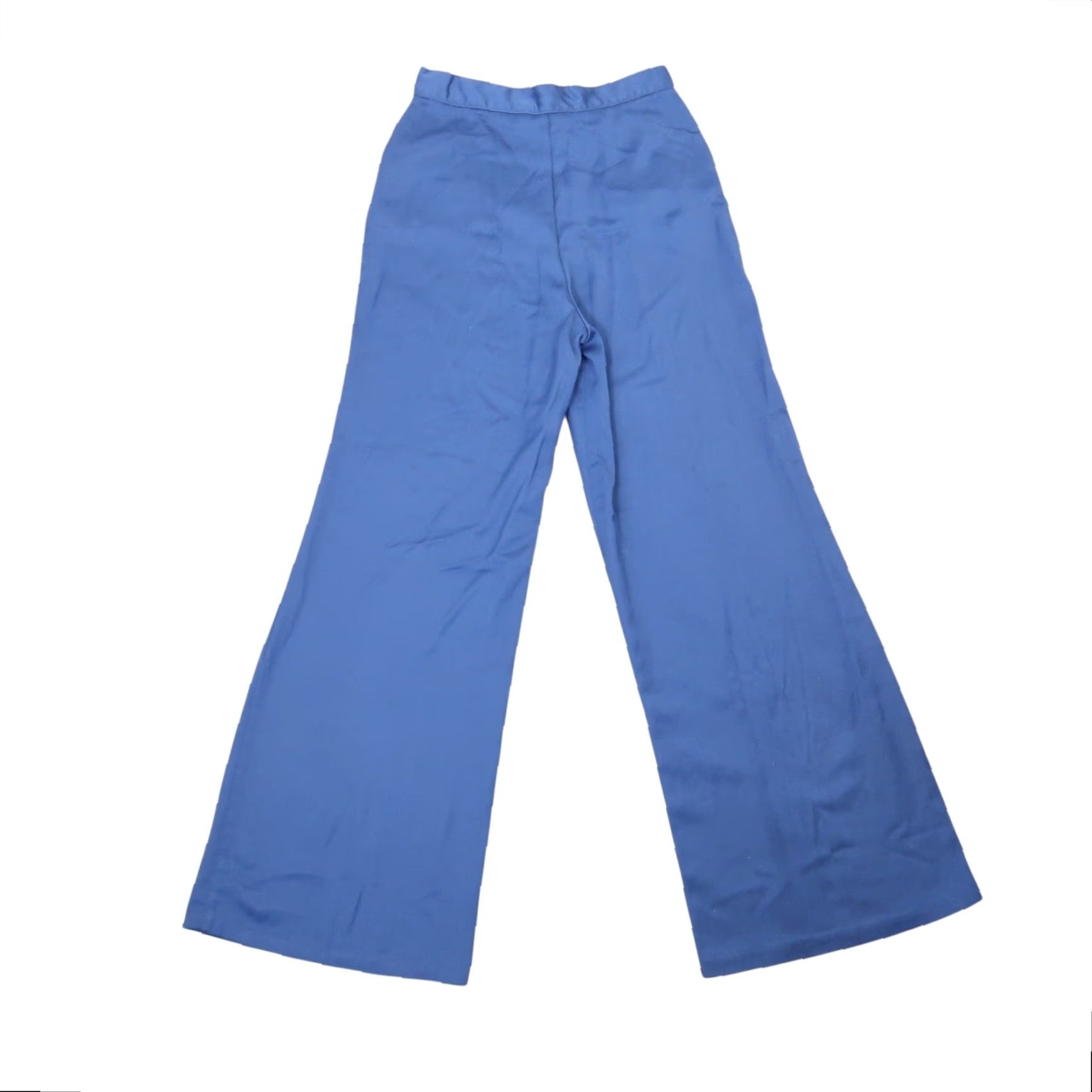 Vintage VINTAGE Navy Blue High Rise Wide-Leg Dress Pants 70s 26" Waist 13" Rise 29" Inseam Women’s Regular S Bohemian Casual Workwear Pockets De Lai Size 28" / US 6 / IT 42 - 3 Thumbnail