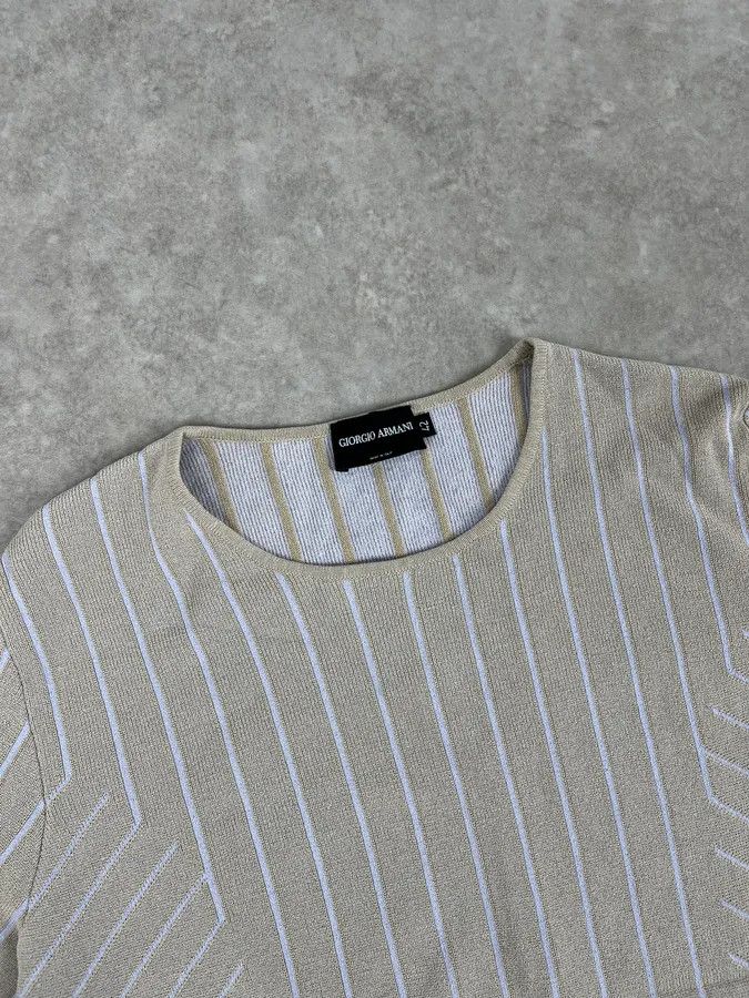 Giorgio Armani 2000s Giorgio Armani Beige Wool Sweater Size XS / US 0-2 / IT 36-38 - 4 Thumbnail