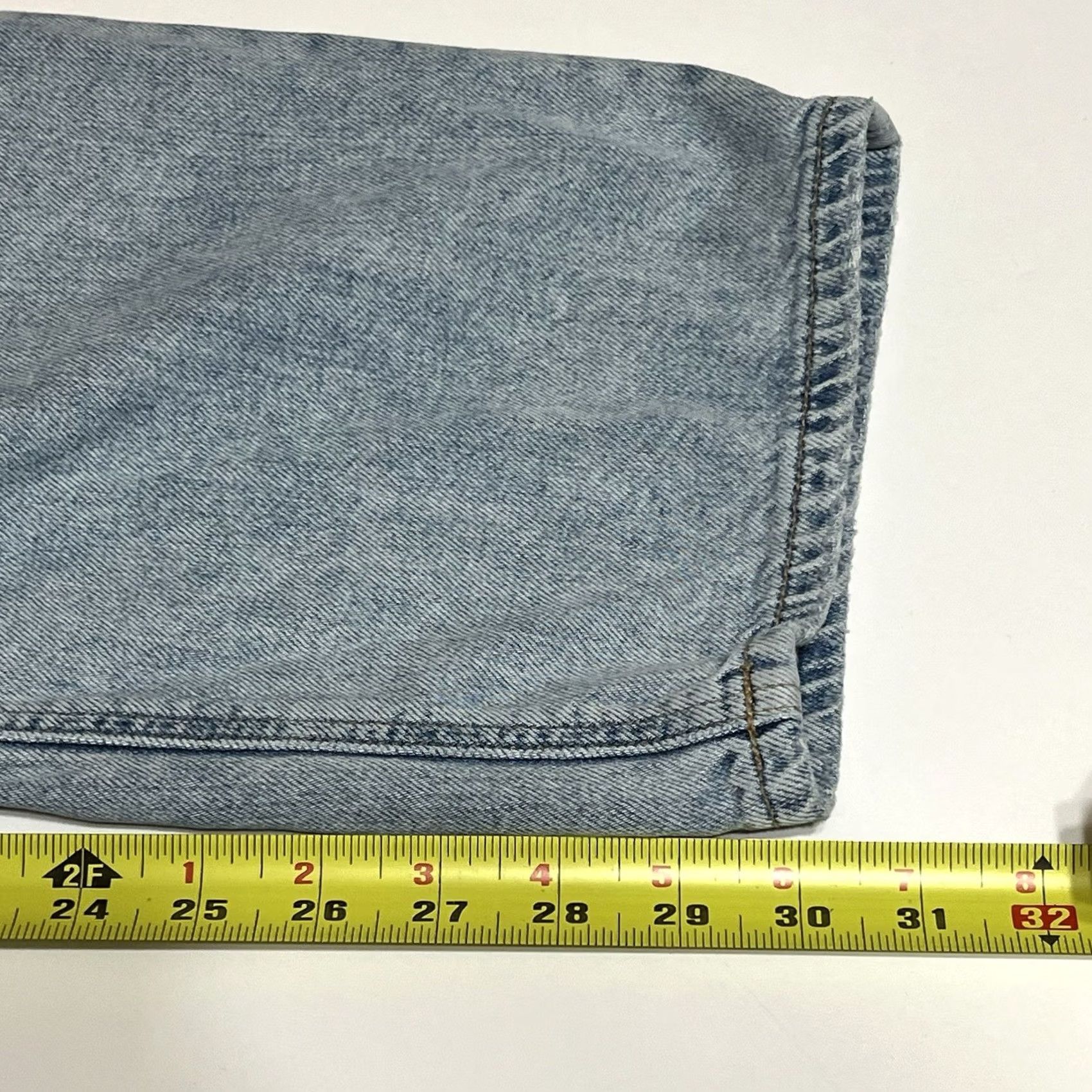 American Eagle Outfitters American Eagle Womens Jeans Baggy 12 Regular 30x30 Blue Distressed Logo Denim Stretch High Rise 90s Grunge Womens Size 34" / US 12 / IT 48 - 6 Thumbnail