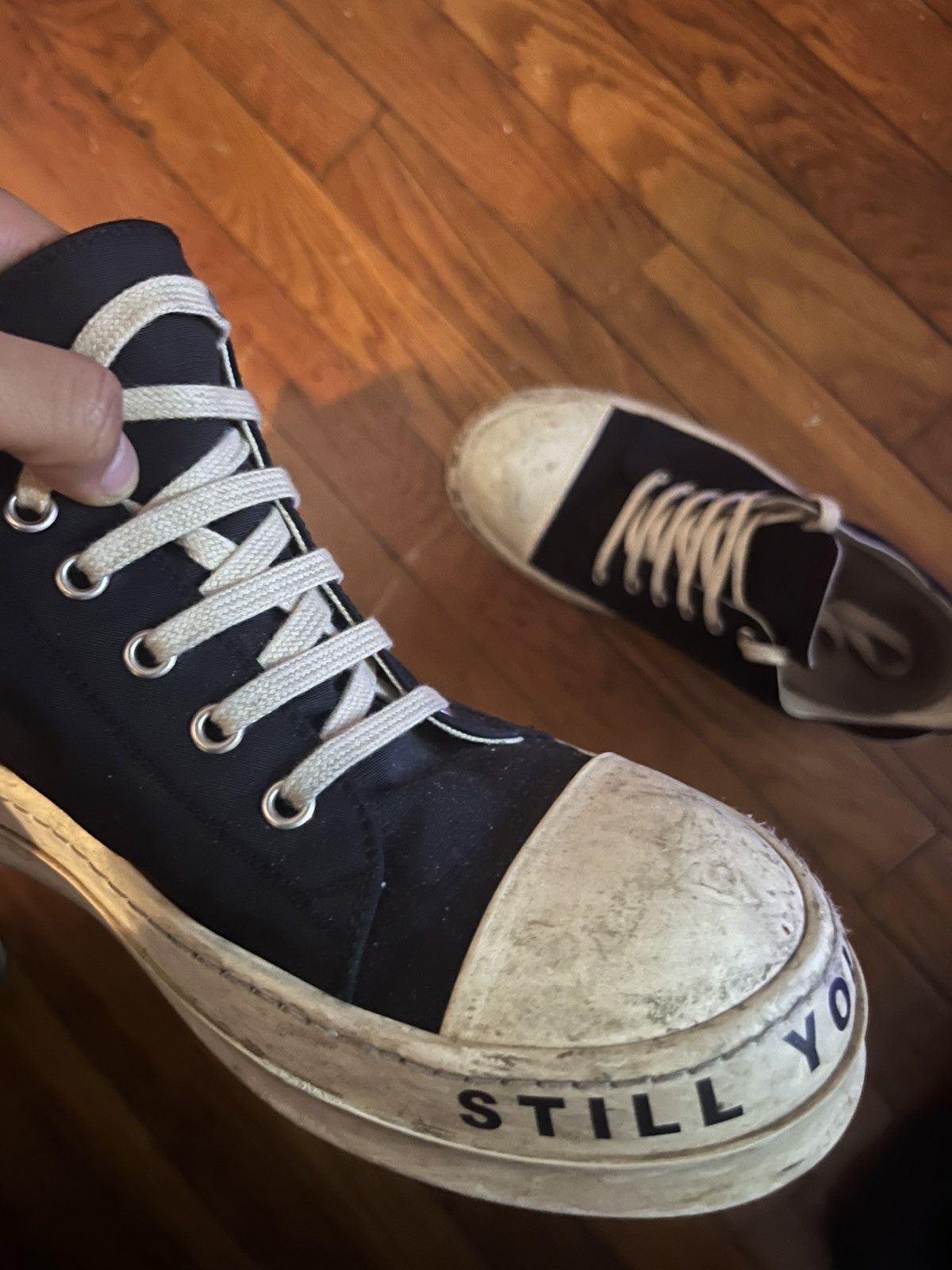 Rick Owens Rick Owen Ramones low top “Stop Your Breath” Size US 8.5 / EU 41-42 - 5 Thumbnail