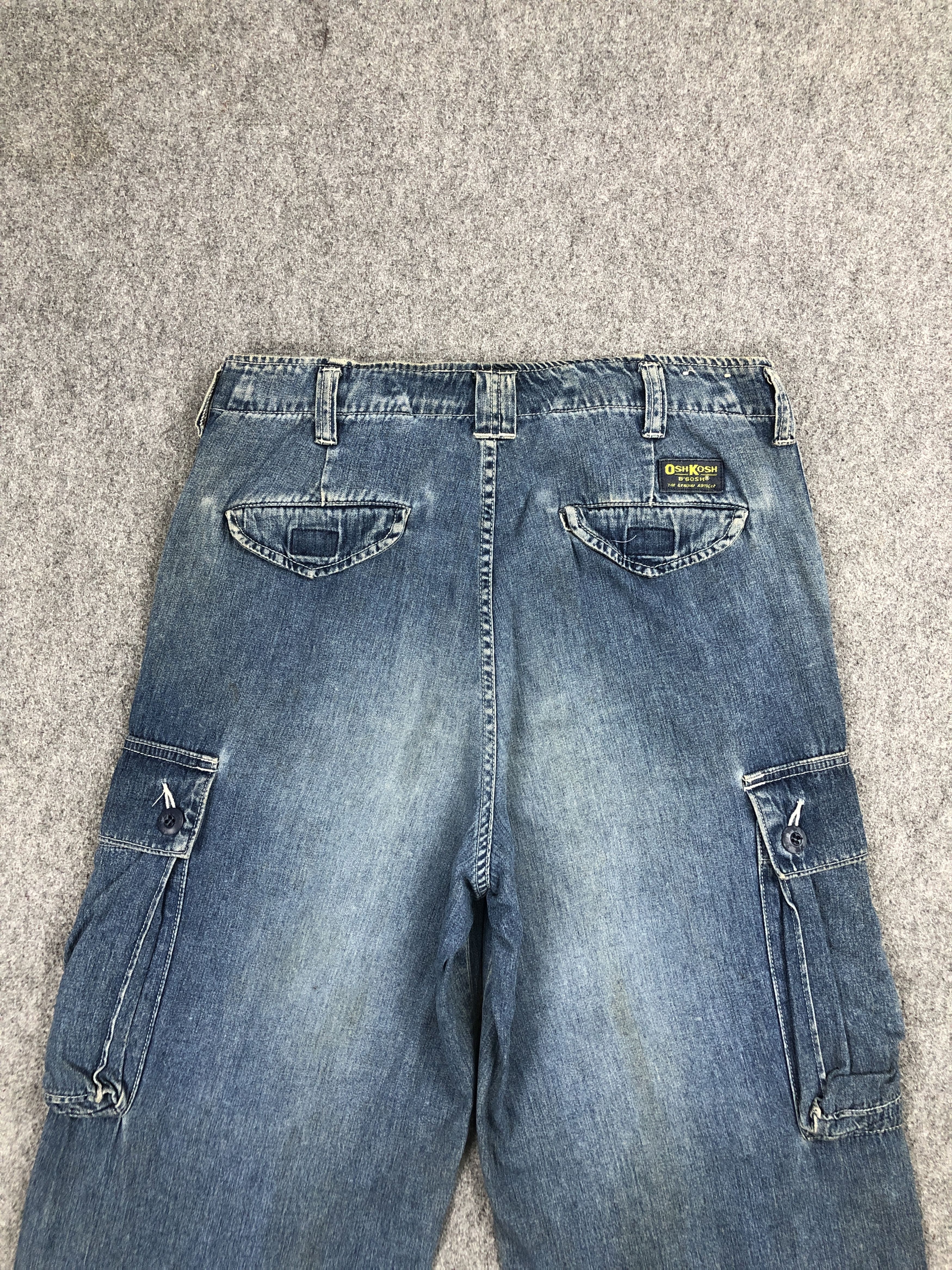 Oshkosh Vintage Oshkosh B'Gosh Muliti Pocket Cargo Denim DP2424 Size US 31 - 4 Thumbnail