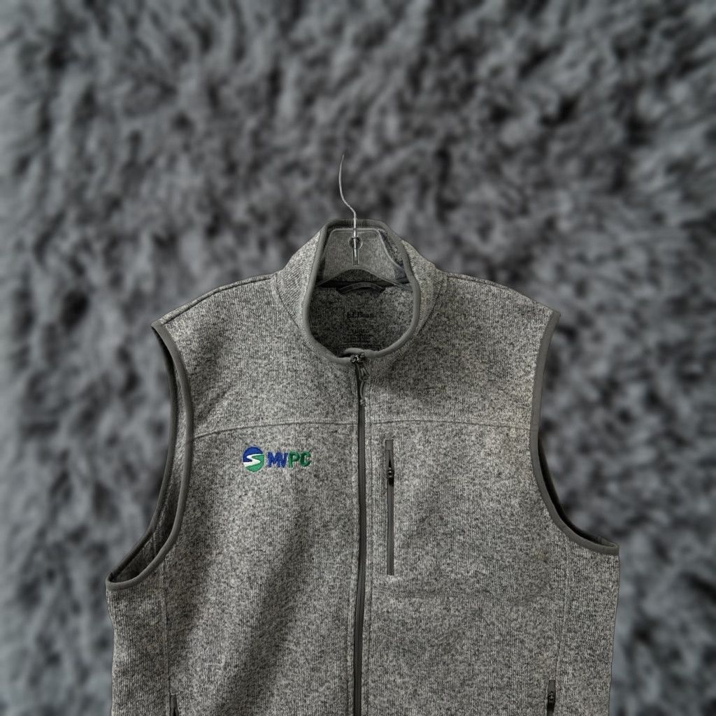 Vintage VINTAGE LL Bean Sweater Fleece Vest Mens XL Gray Slightly Fitted Full Zip Jacket 502209 Size US XL / EU 56 / 4 - 1 Thumbnail