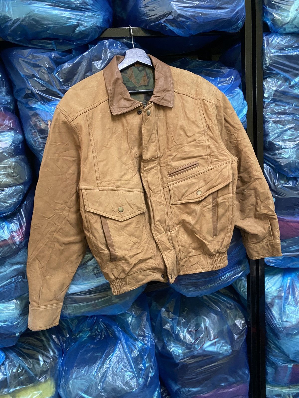 Other Vintage MIRALGO Leather Bomber Jacket - Brown - Men’s Size US M / EU 48-50 / 2 - 3 Thumbnail
