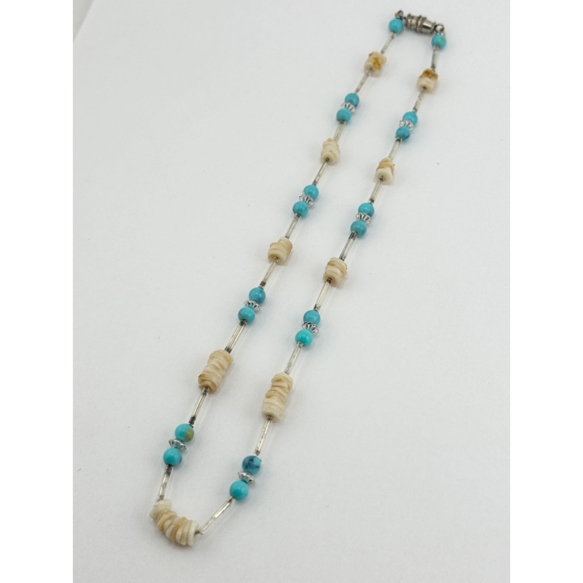 Vintage Vintage blue fetish beaded choker necklace Size ONE SIZE - 4 Thumbnail