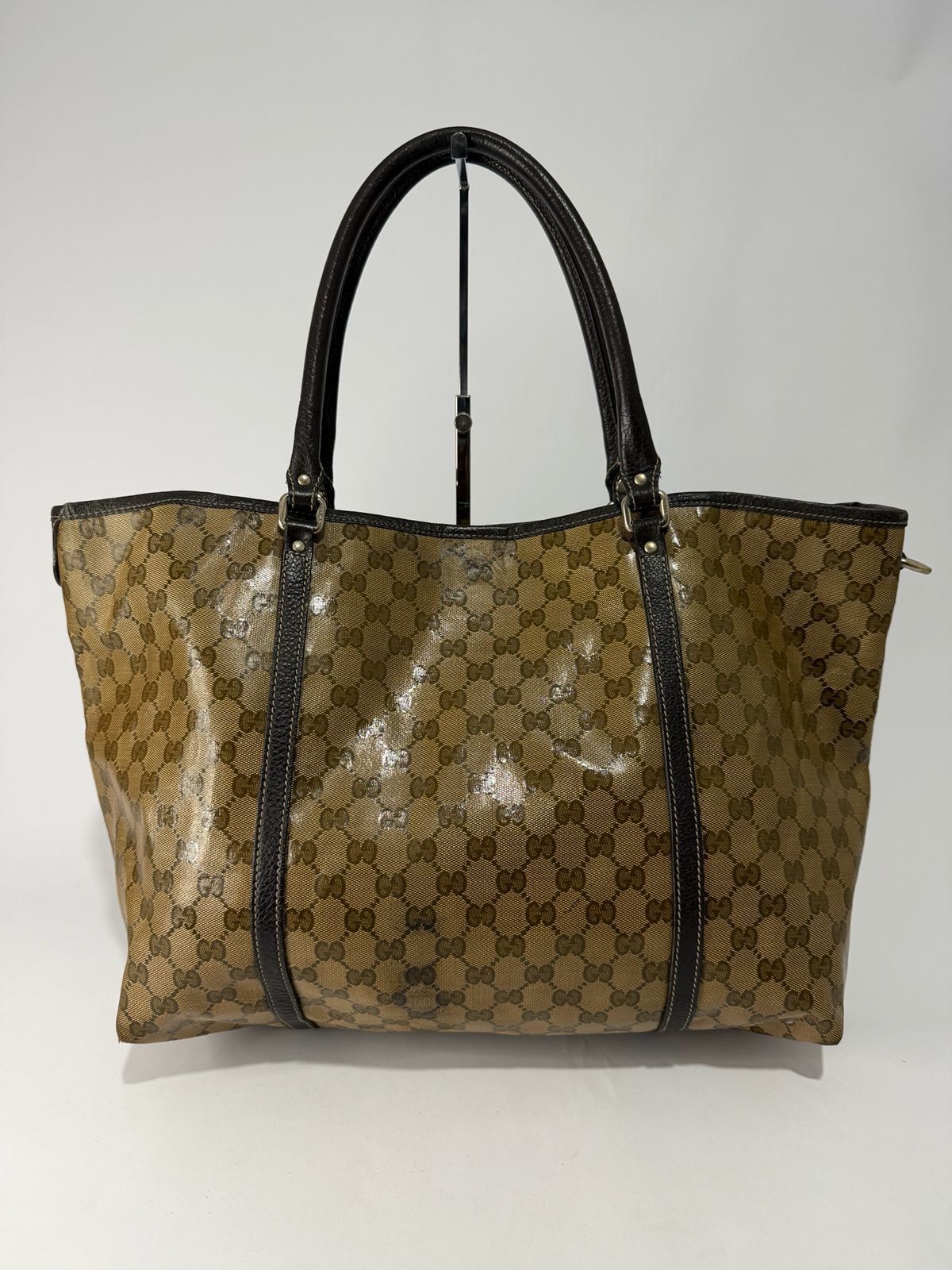 Gucci GUCCI GG Crystal Tote Bag Coated Canvas Outlet Beige Gold Size ONE SIZE - 2 Thumbnail
