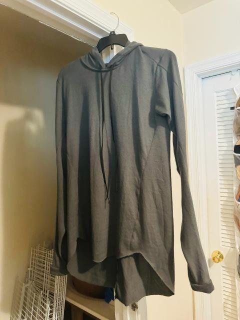 image of Zam Barrett Gloved Dna Sleeve Hooded Hoodie Shirt Top in Grey, Men's (Size Medium)