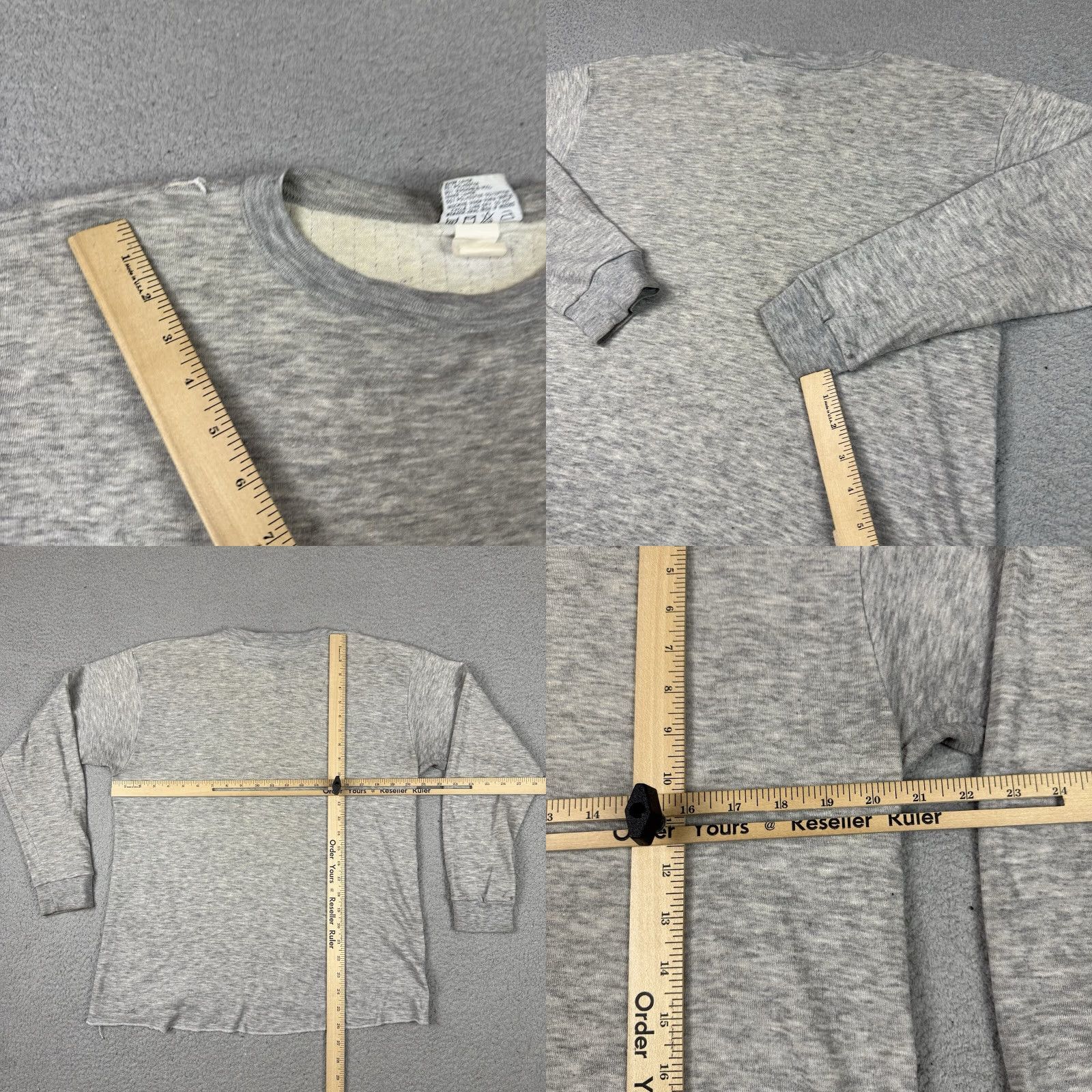 Layer 8 VINTAGE Northwest Passage Thermal Shirt Mens L Gray Distressed Base Layer 80s Outdoor Ski Cotton Polyester Wool Crew Neck Long Sleeve Size US L / EU 52-54 / 3 - 8 Thumbnail