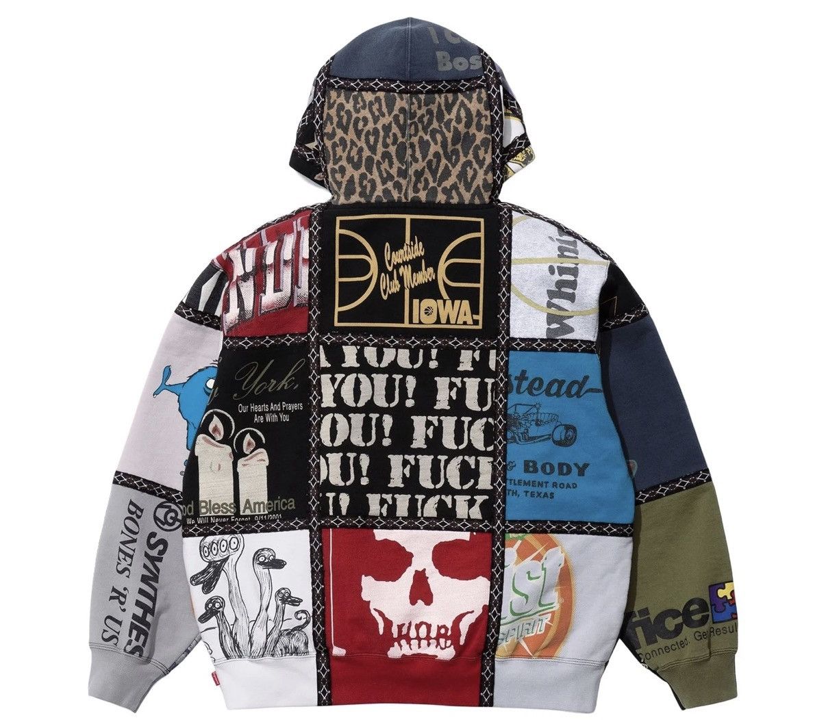 Number (N)ine × Supreme SUPREME NUMBER (N)INE PATCHWORK ZIP UP HOODED SWEATSHIRT (S) Size US S / EU 44-46 / 1 - 3 Thumbnail