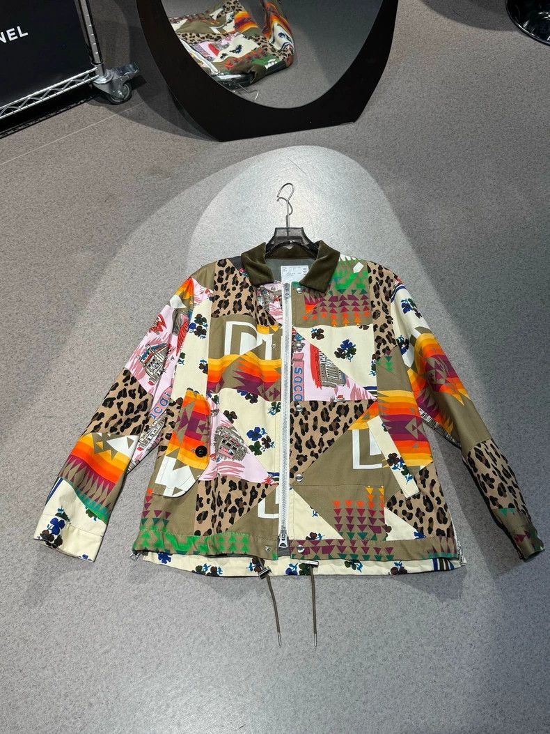 Sacai Sacai Mixed Patchwork Zip Jacket-yf Size US M / EU 48-50 / 2 - 1 Thumbnail