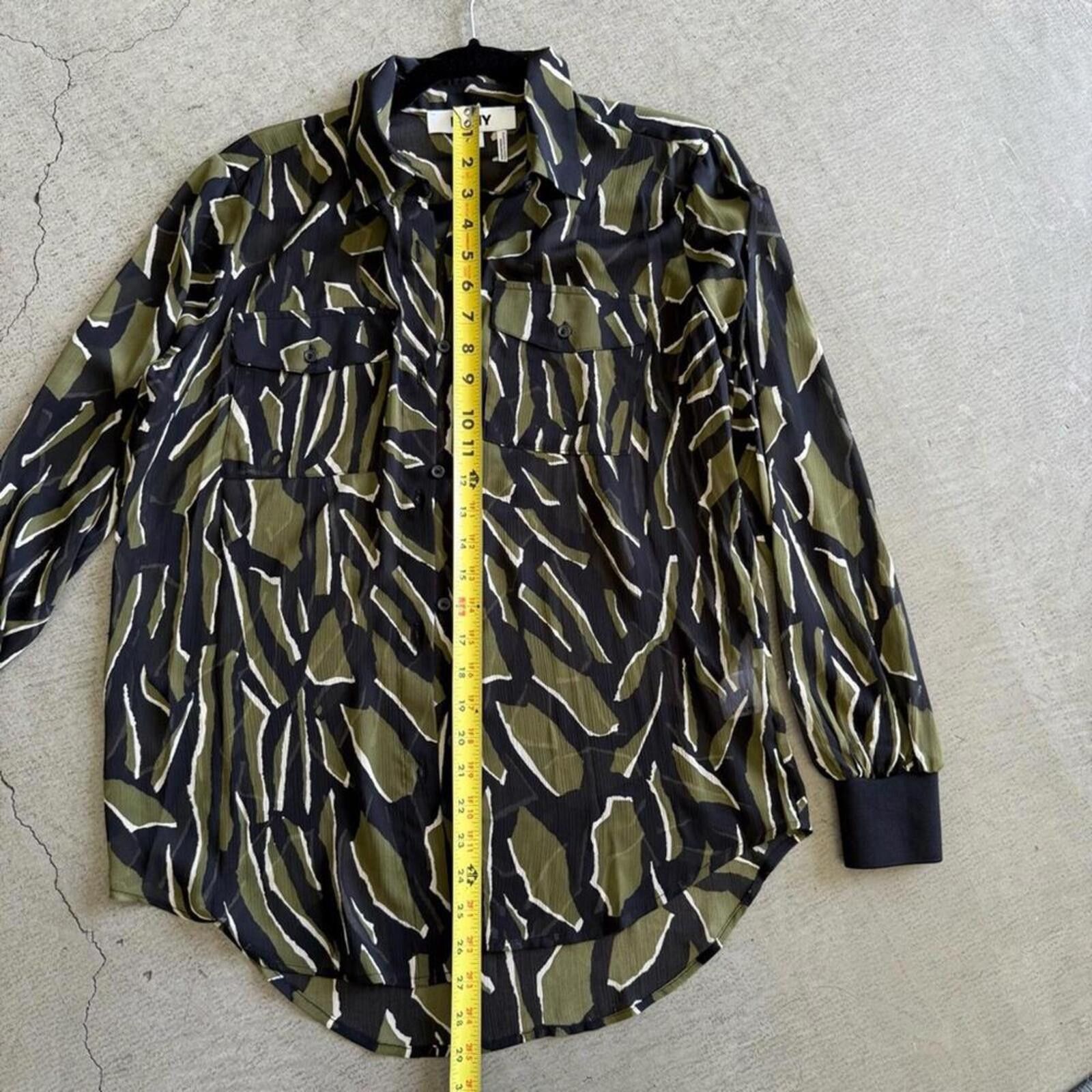 DKNY DKNY / Women’s Floral Print Long Sleeve Chiffon Shirt / xs Size XS / US 0-2 / IT 36-38 - 9 Thumbnail