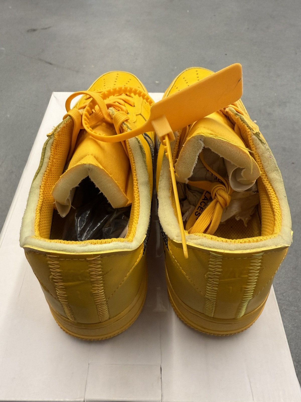 Nike 2022 Nike Air Force 1 Low Off-White ICA University Gold Size US 9.5 / EU 42-43 - 5 Thumbnail