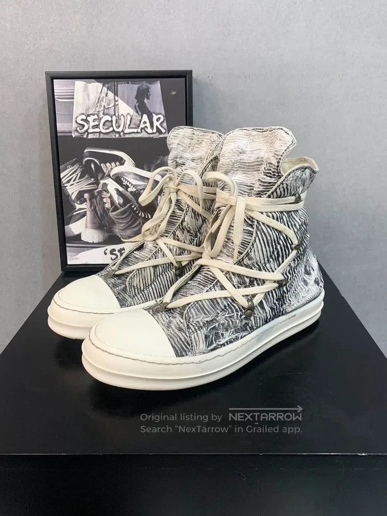Rick Owens Rick Owens Black and White High. Size US 9 / EU 42 - 3 Thumbnail