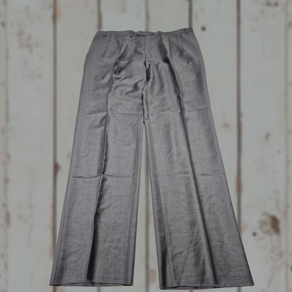Vintage VTG Franco Tassi Dress Pants Men's 46x36 Gray Wool Cashmere Pleated Unhemmed NWT Size US 30 / EU 46 - 1 Thumbnail