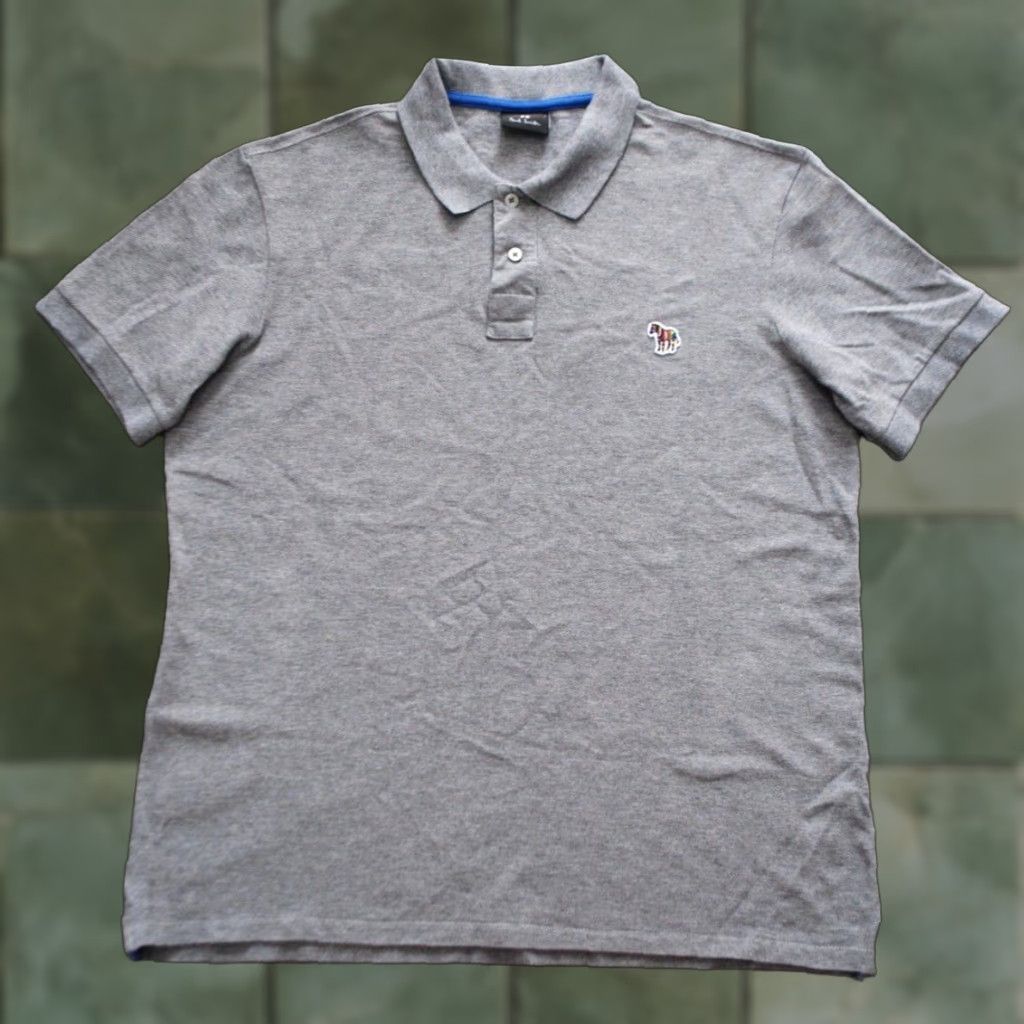 Paul Smith PAUL SMITH PS ZEBRA POLO SHIRT MENS SIZE L GRAY COTTON SHORT SLEEVE Size US L / EU 52-54 / 3 - 1 Thumbnail