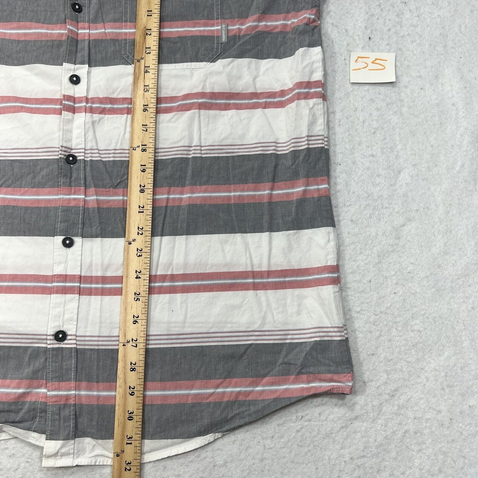 Columbia Columbia Sportswear Button Front Pocket Shirt Red Striped Size US XL / EU 56 / 4 - 8 Thumbnail