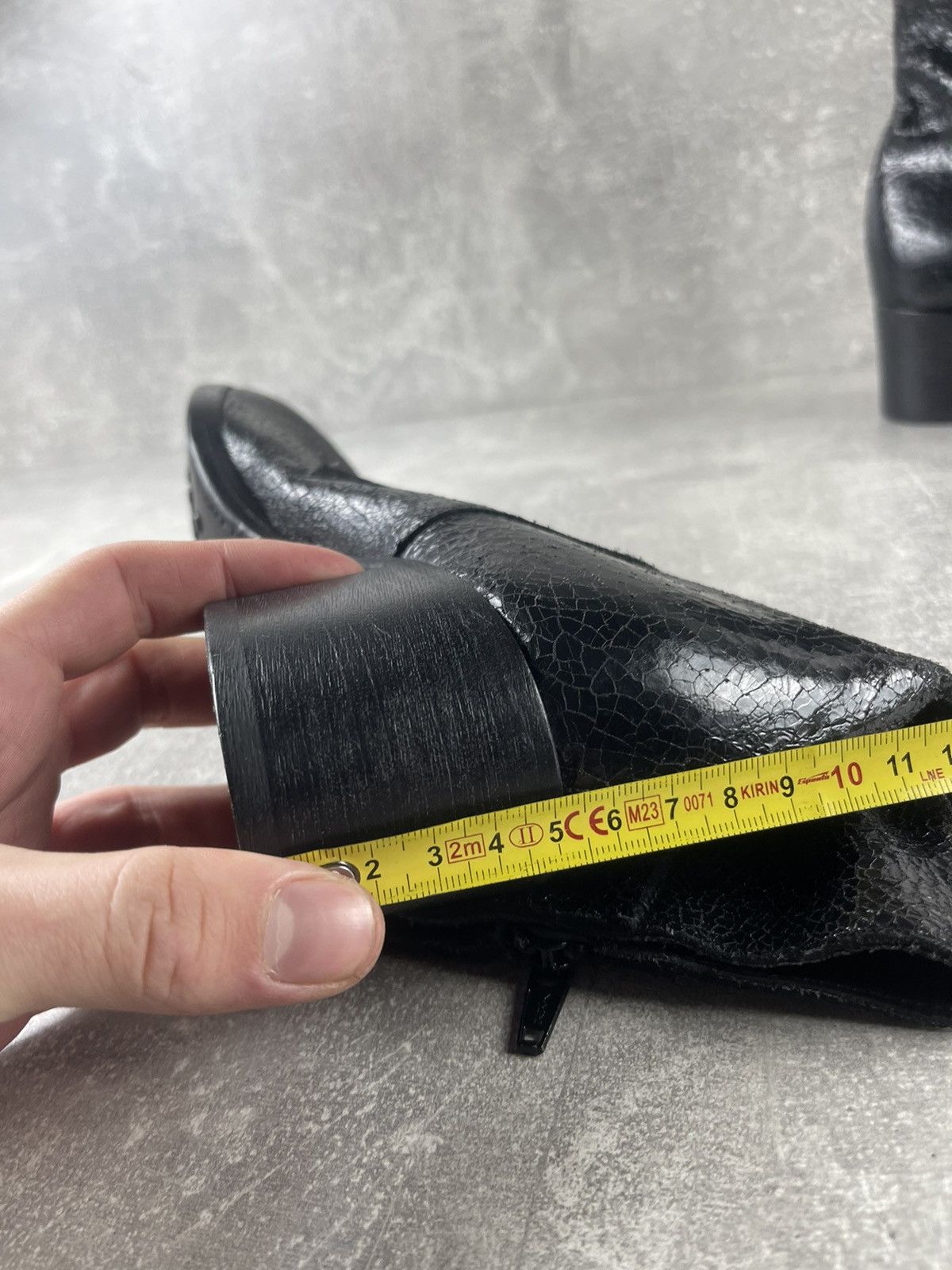 MoMA MOMA Textured Leather Ankle Boots Black Block Heel Size US 11 / IT 41 - 12 Thumbnail