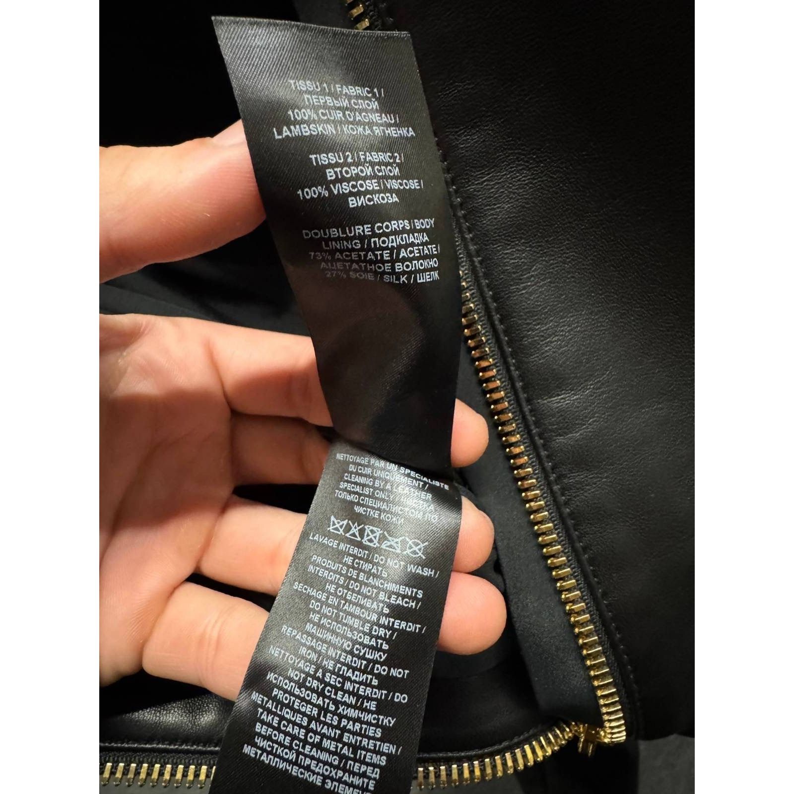 Balmain Balmain Black Lambskin Leather Mini Dress Sz.34/ XS Size XS / US 0-2 / IT 36-38 - 7 Thumbnail
