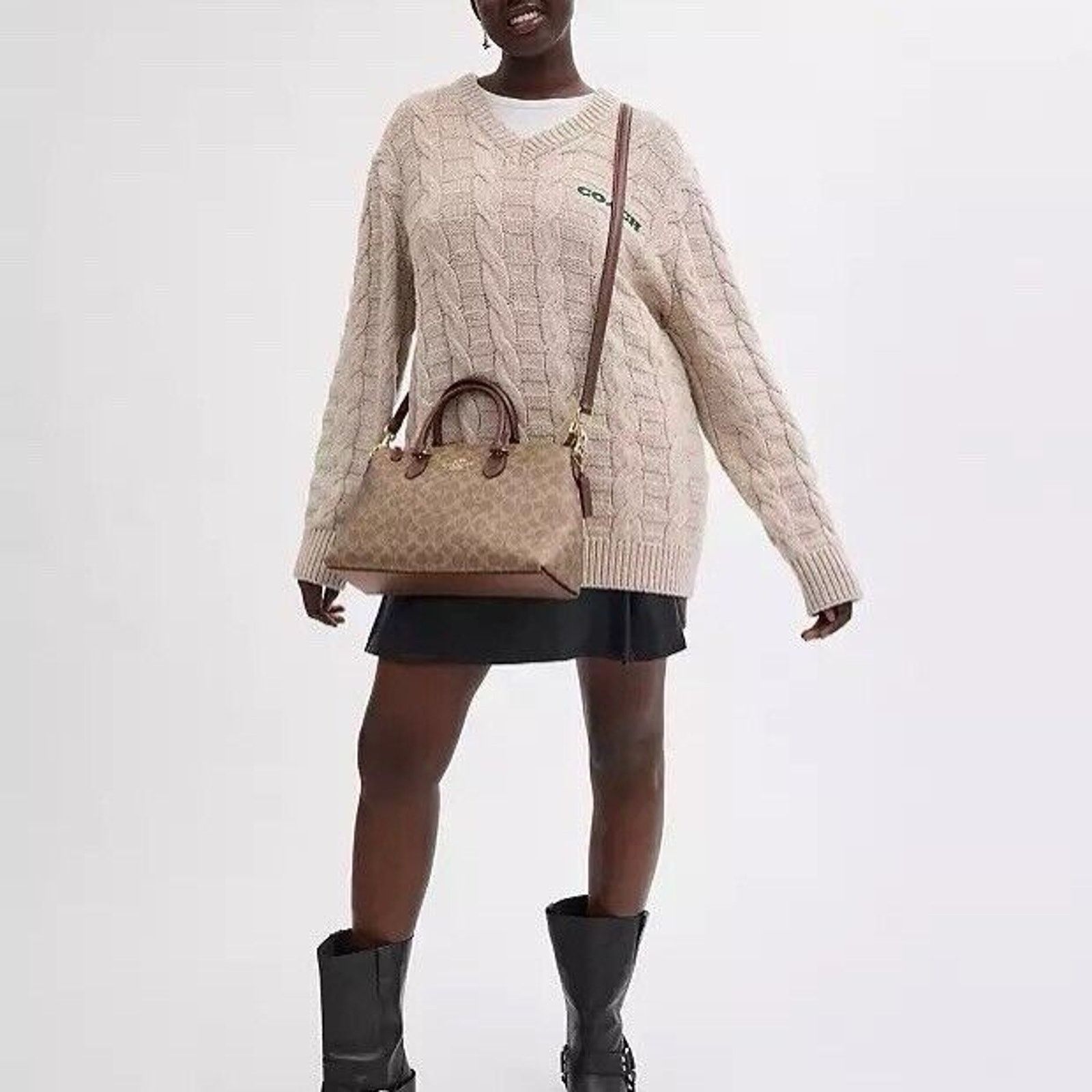 Coach NWT Coach Georgia Satchel Bag In Signature Canvas CW422 Size ONE SIZE - 6 Thumbnail