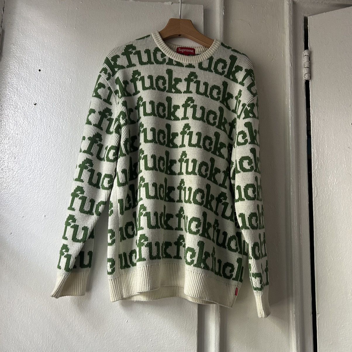 Supreme Supreme FUCK Knit Sweater | Grailed