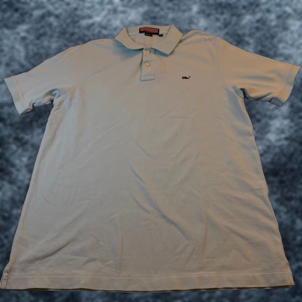 Vineyard Vines Vineyard Vines Polo Shirt Whale Logo Short Sleeve Mens M Blue 100% Cotton Knit Regular Button Embroidered Logo Casual Golf Tennis Walking Size US M / EU 48-50 / 2 - 1 Thumbnail