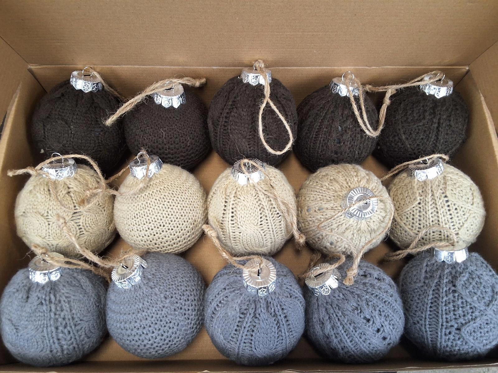Genetic Manipulation Shinichiro Kuriya 15-Pack Cozy Crochet Holiday Ornaments - Neutral Grey Tones Size ONE SIZE - 1 Thumbnail