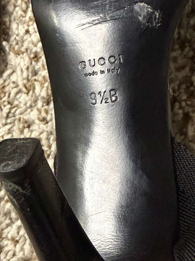 Gucci Gucci Black Ankle Tie High Heels - Size 9.5 Size US 9.5 / IT 39.5 - 5 Thumbnail